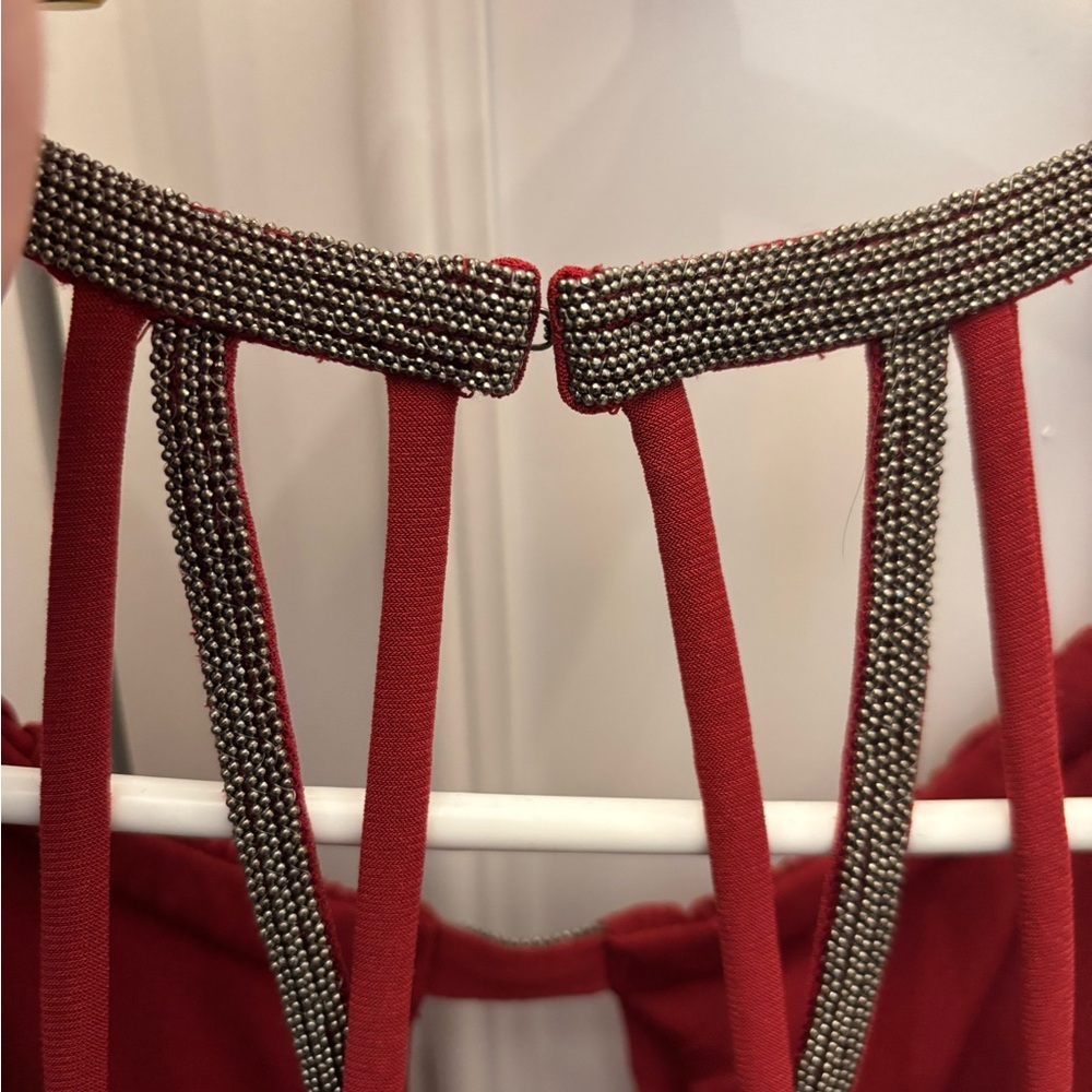 Asymmetrical Red Top - Picture 6 of 7
